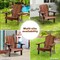Costway 110 LBS Capacity Kid's Adirondack Chair Patio Wood High Backrest Arm Rest